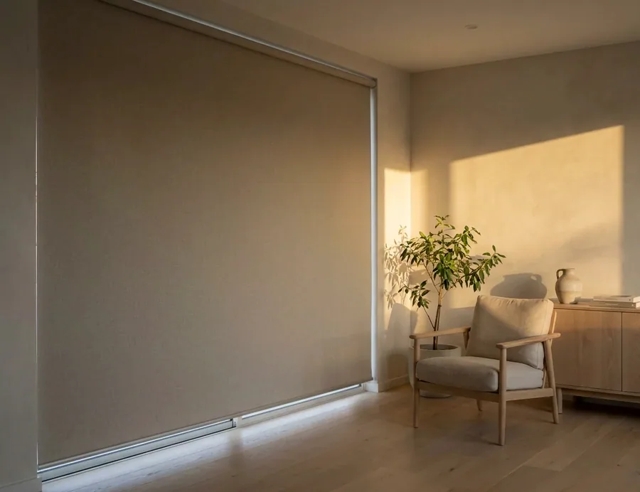 Blockout Roller Blinds fitted in an Irene home
