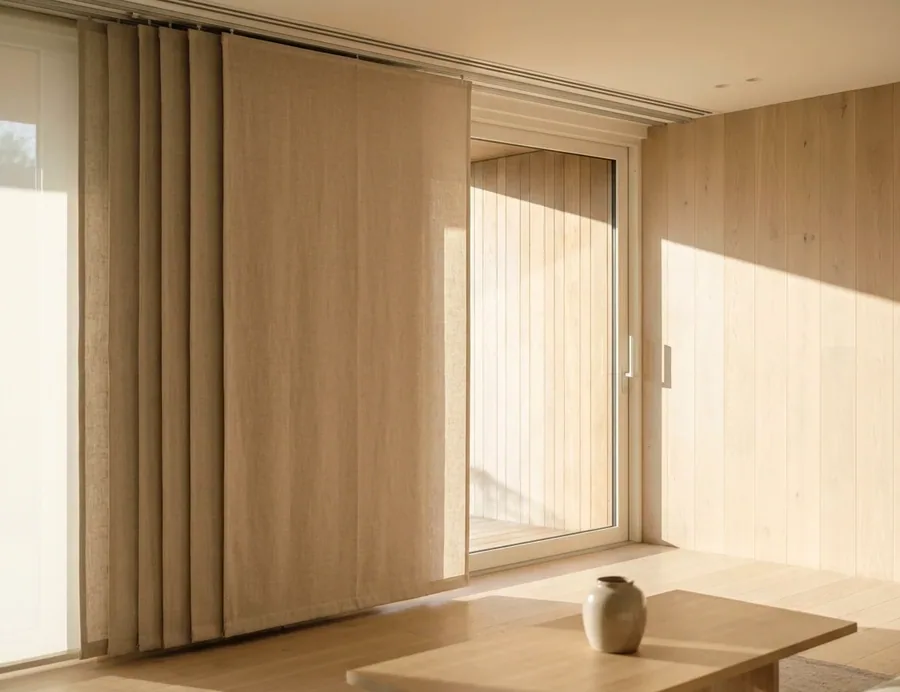 Panel Glide Blinds fitted in an Irene home